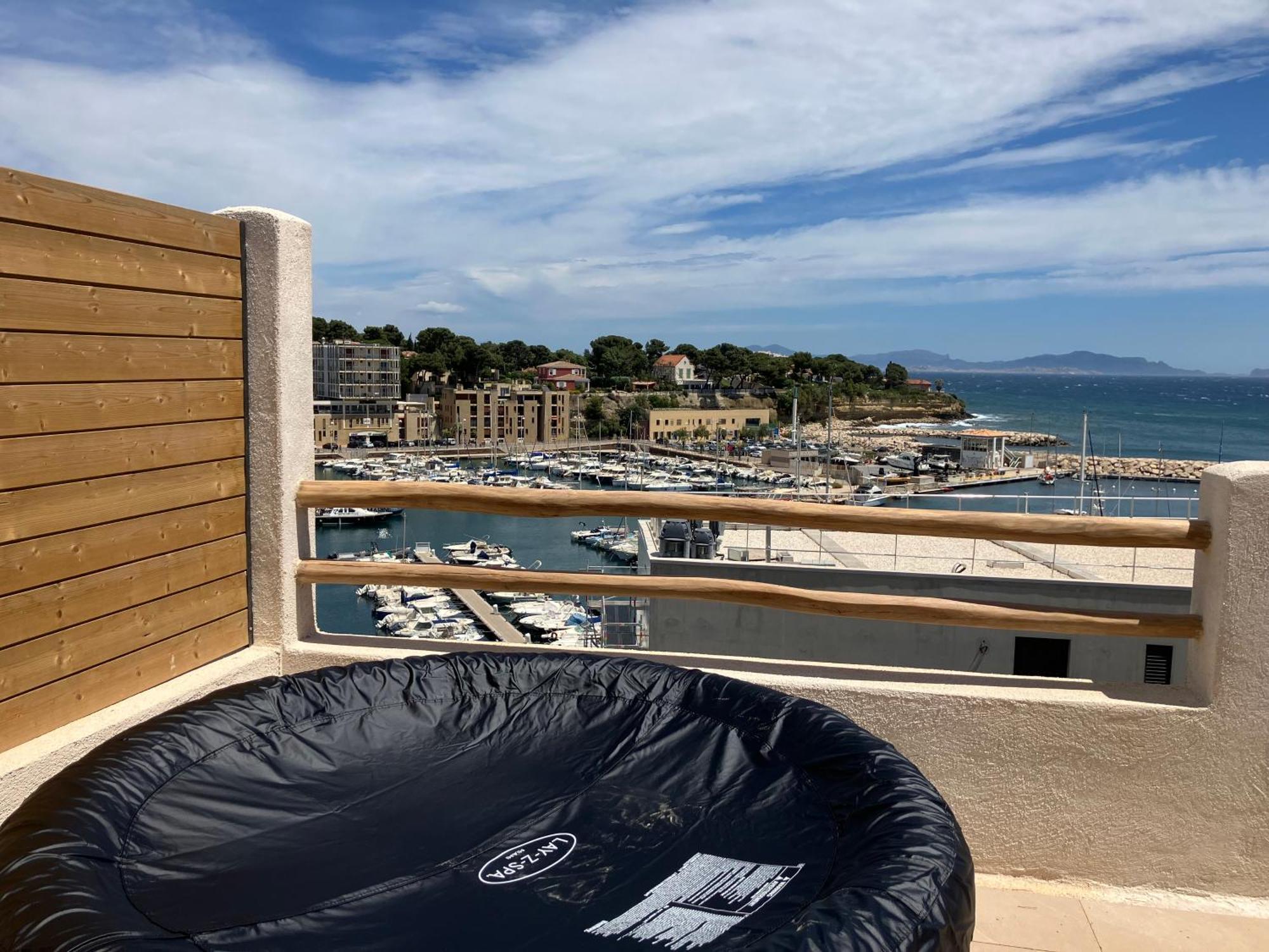 Ferienwohnung T2 Vue Sur Le Port Jacuzzi Terrasse Et Parking Carry-le-Rouet Exterior foto