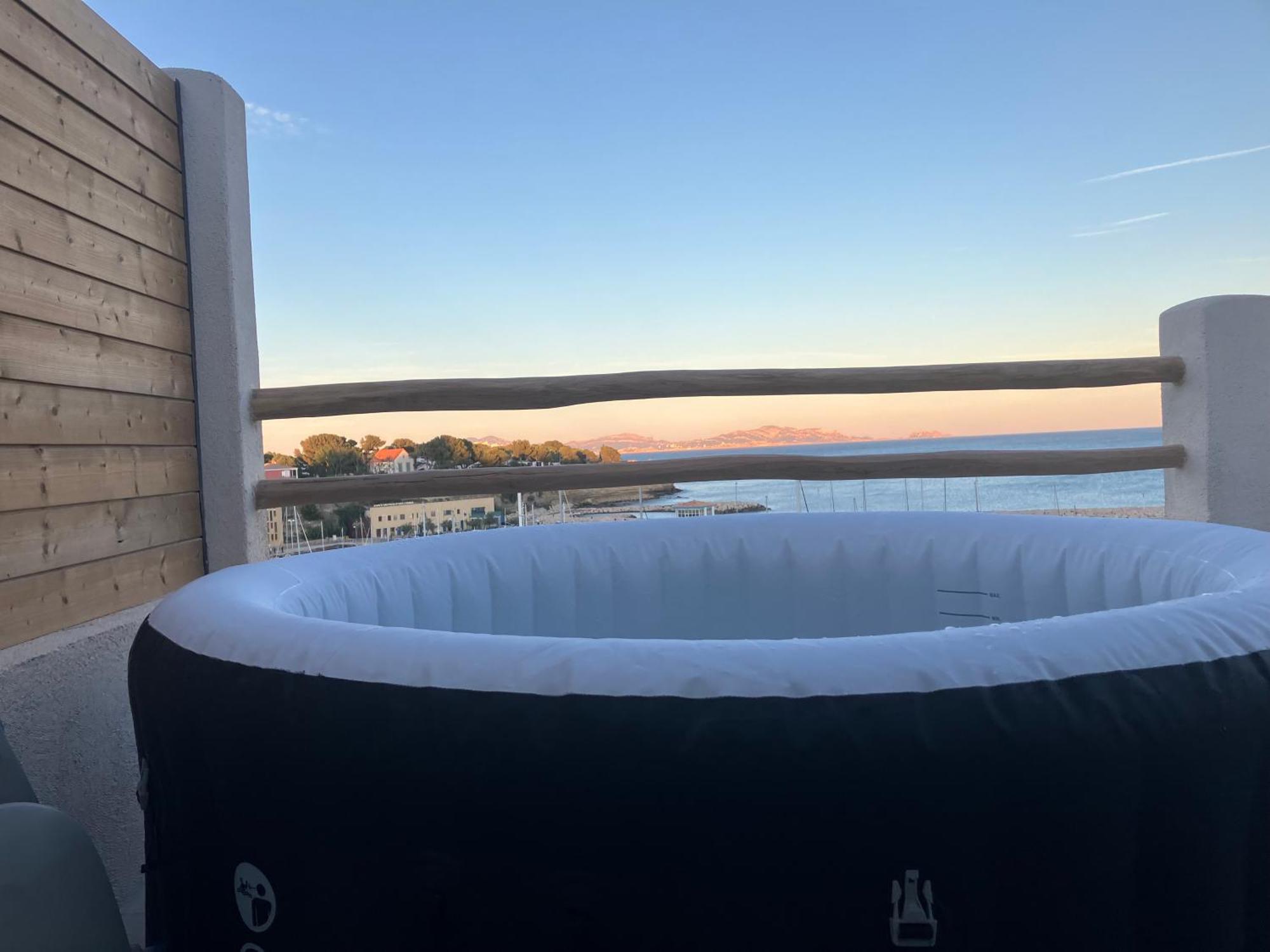Ferienwohnung T2 Vue Sur Le Port Jacuzzi Terrasse Et Parking Carry-le-Rouet Exterior foto